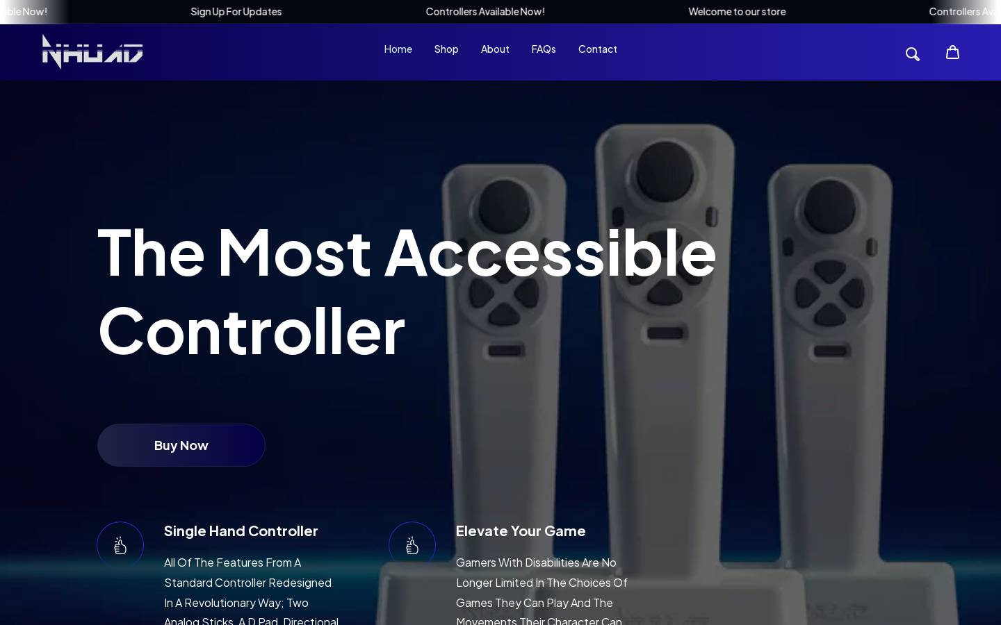 nhuadcontrollers.com homepage screenshot