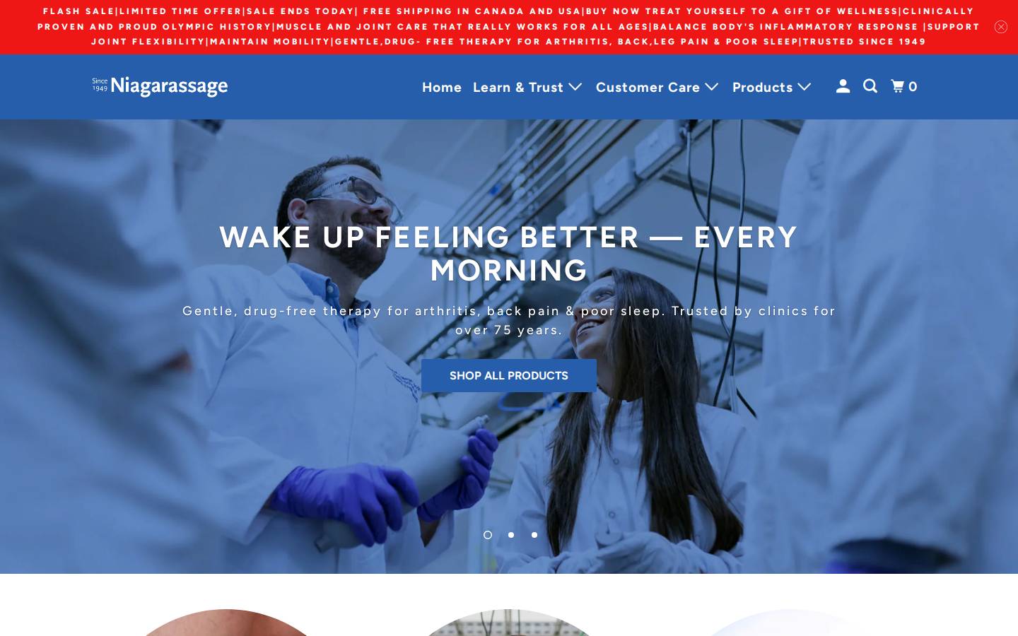 niagarassage.com homepage screenshot