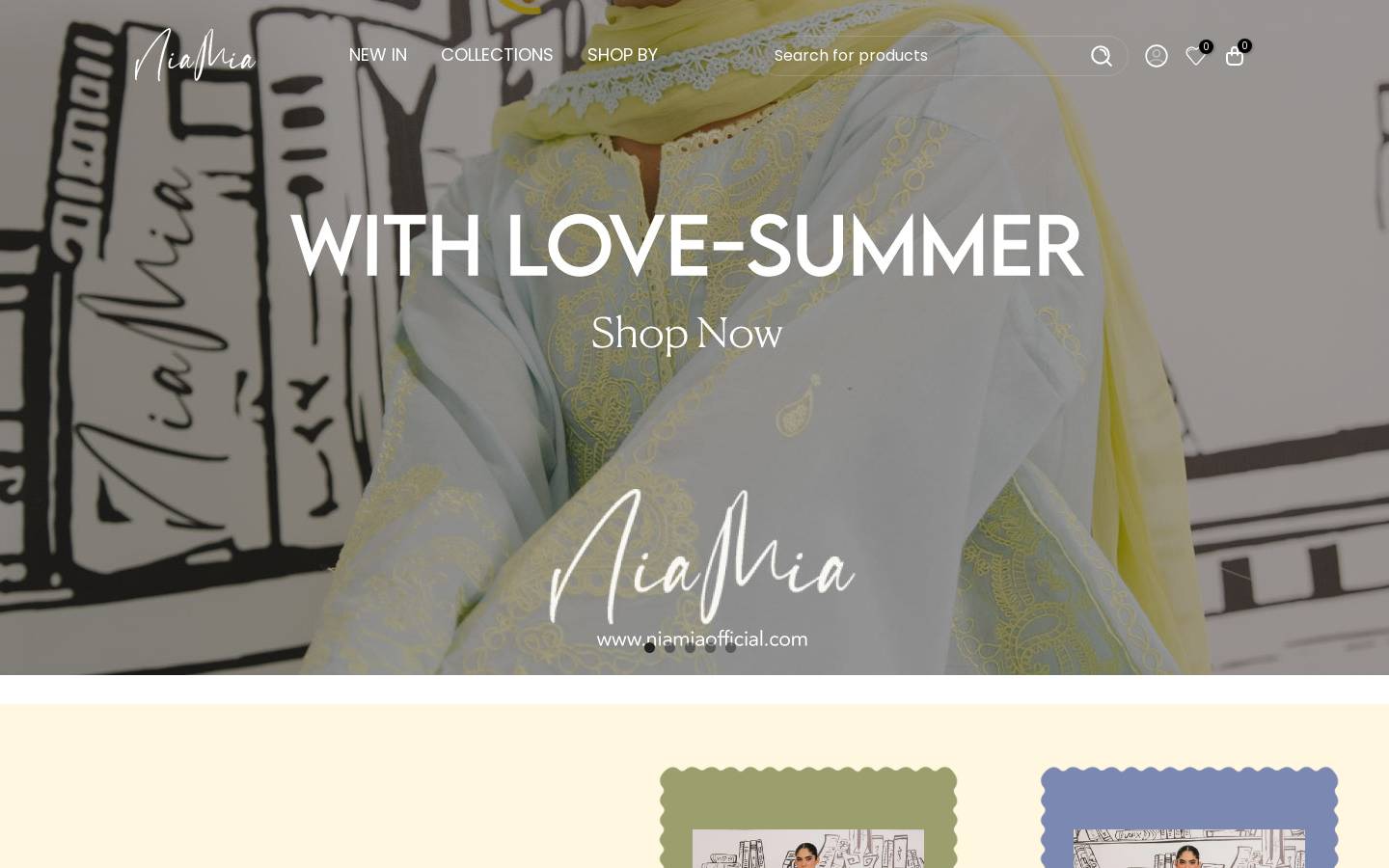 niamiaofficial.com homepage screenshot