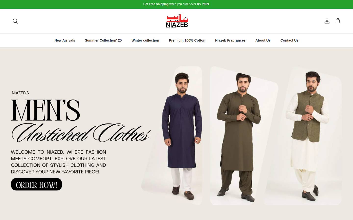 niazeb.com homepage screenshot