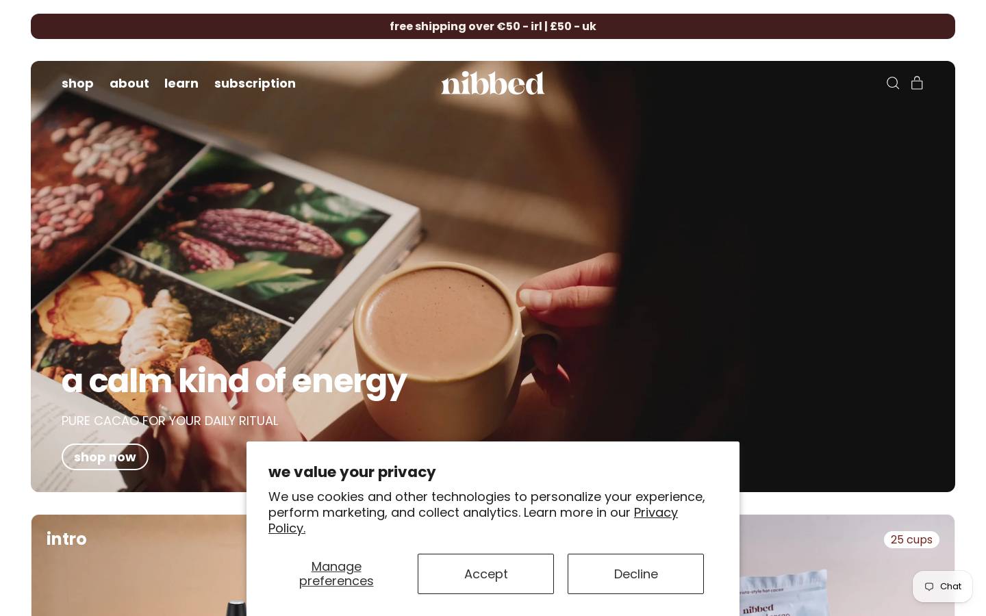 nibbed.ie homepage screenshot