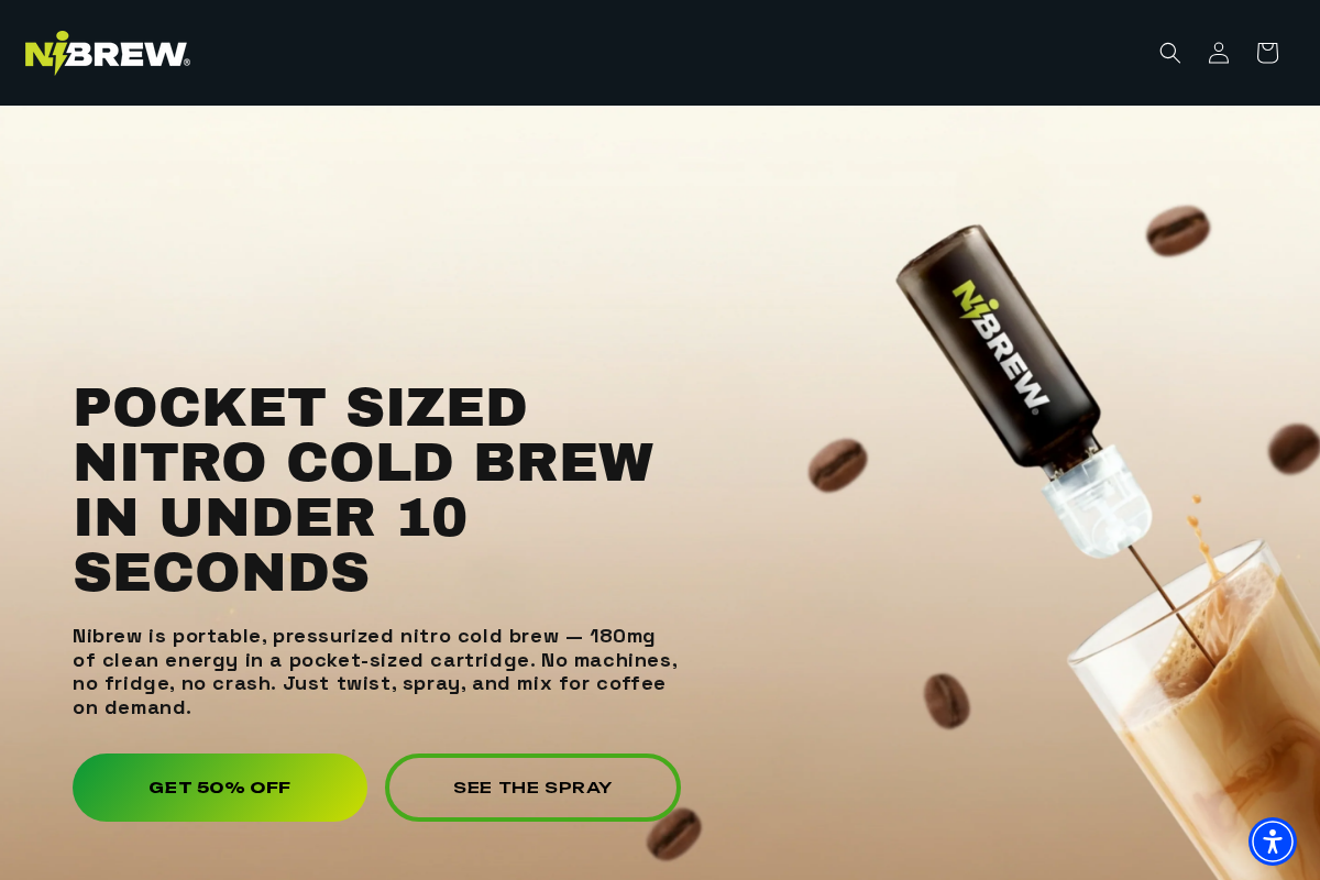 Nibrew homepage screenshot
