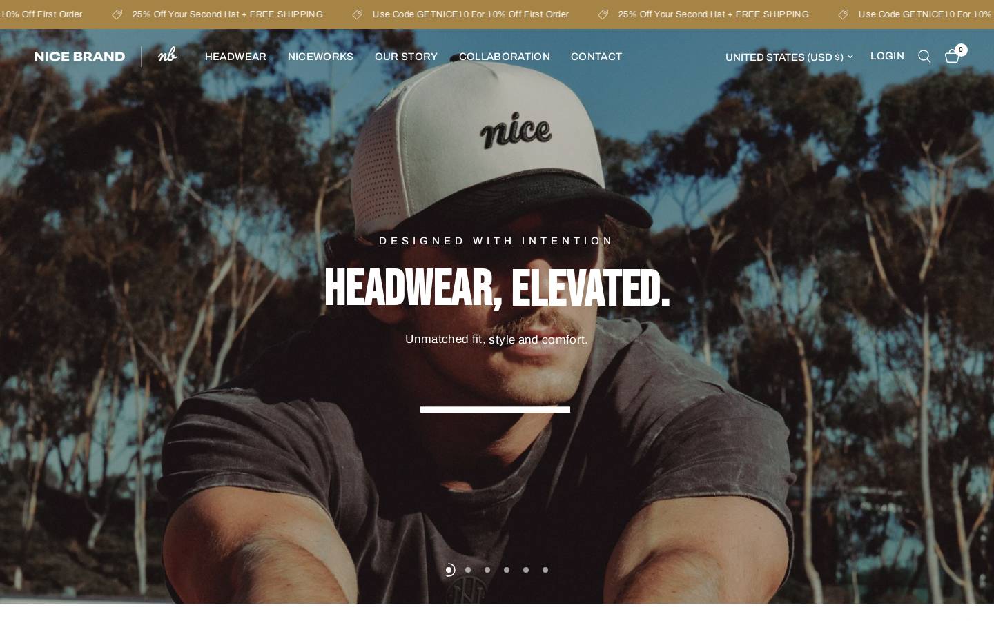 nicebrand.co homepage screenshot