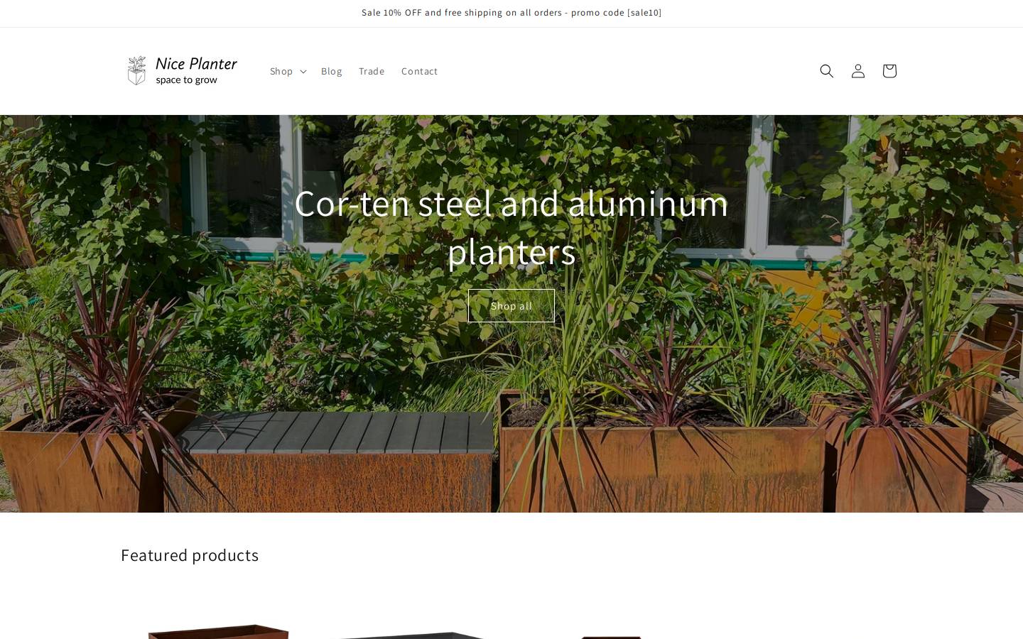 niceplanter.com homepage screenshot