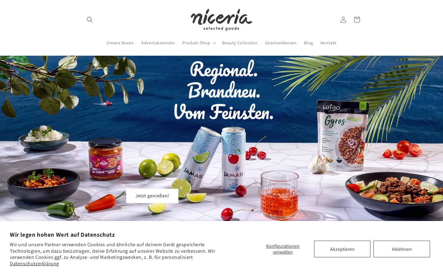Niceria homepage screenshot