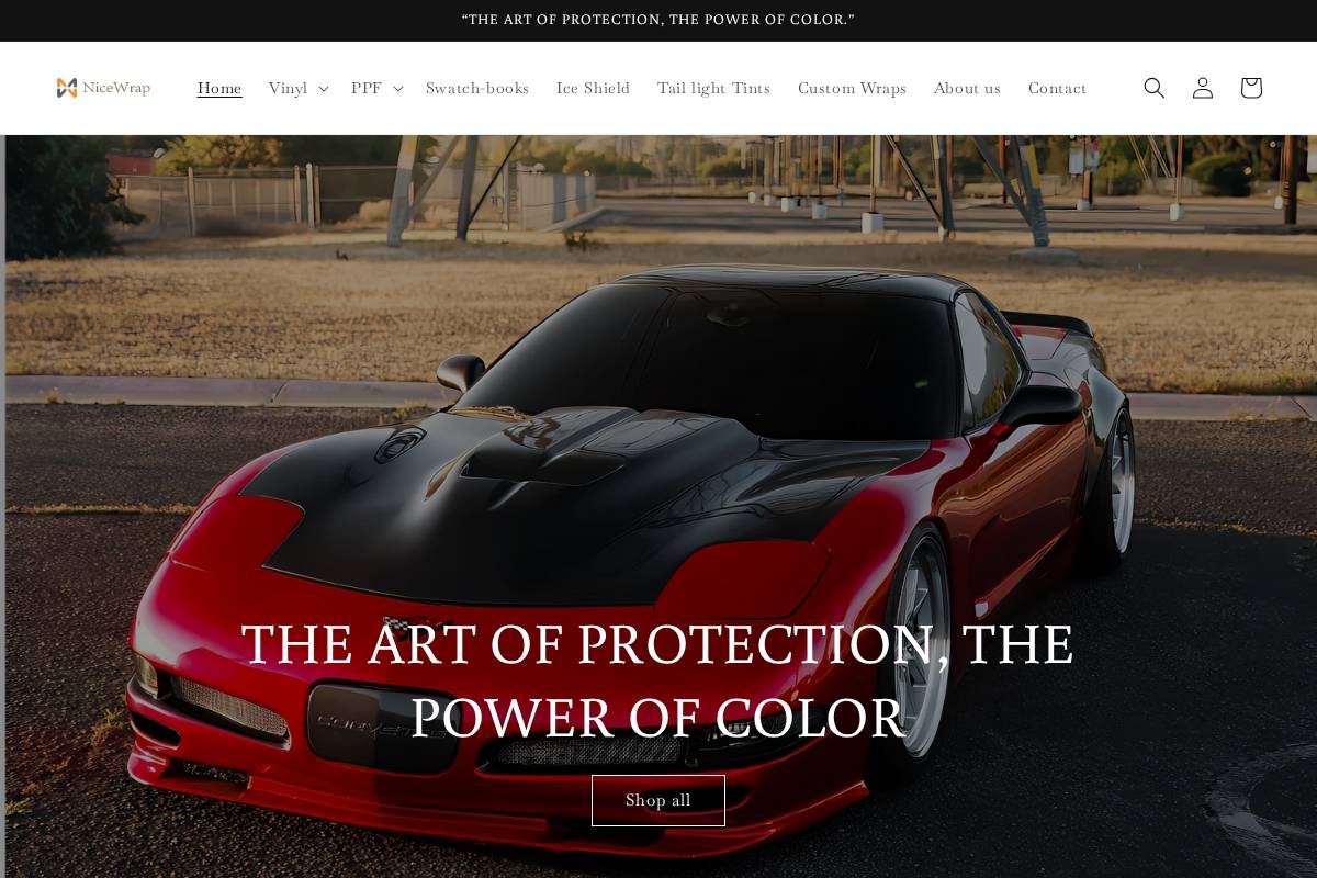 nicewrapusa.com homepage screenshot