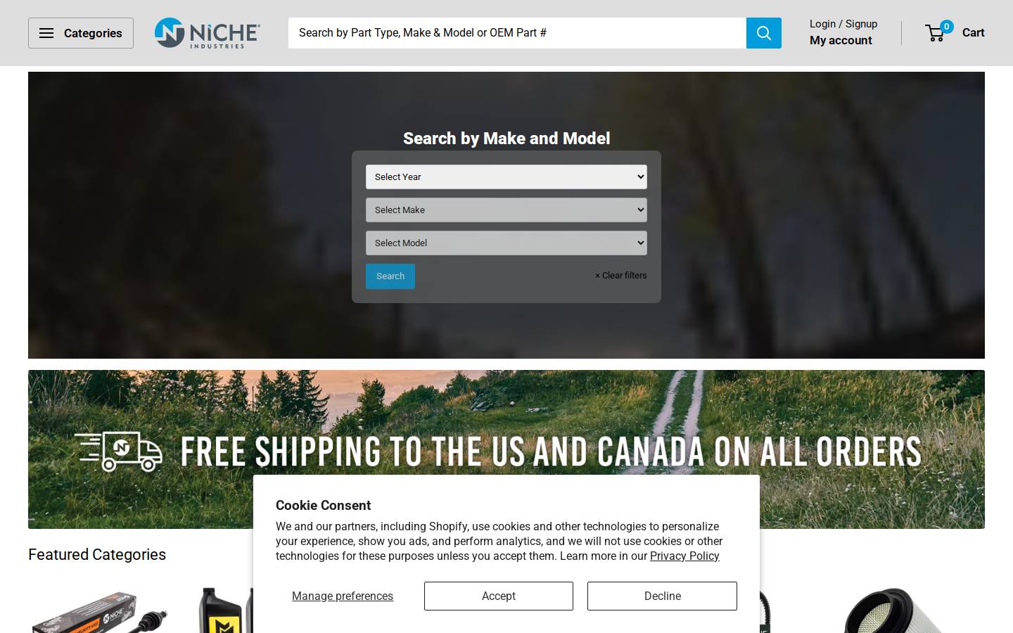 NicheIndustries.com homepage screenshot