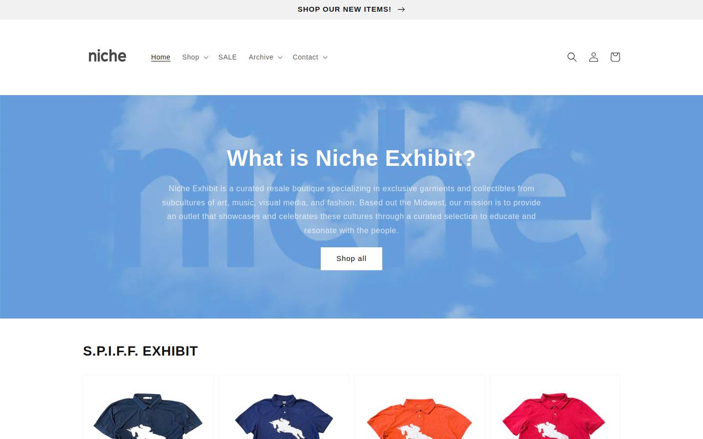 nichexhibit.com homepage screenshot