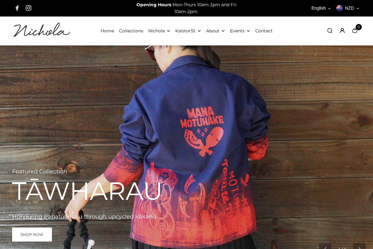 nichola.co.nz homepage screenshot