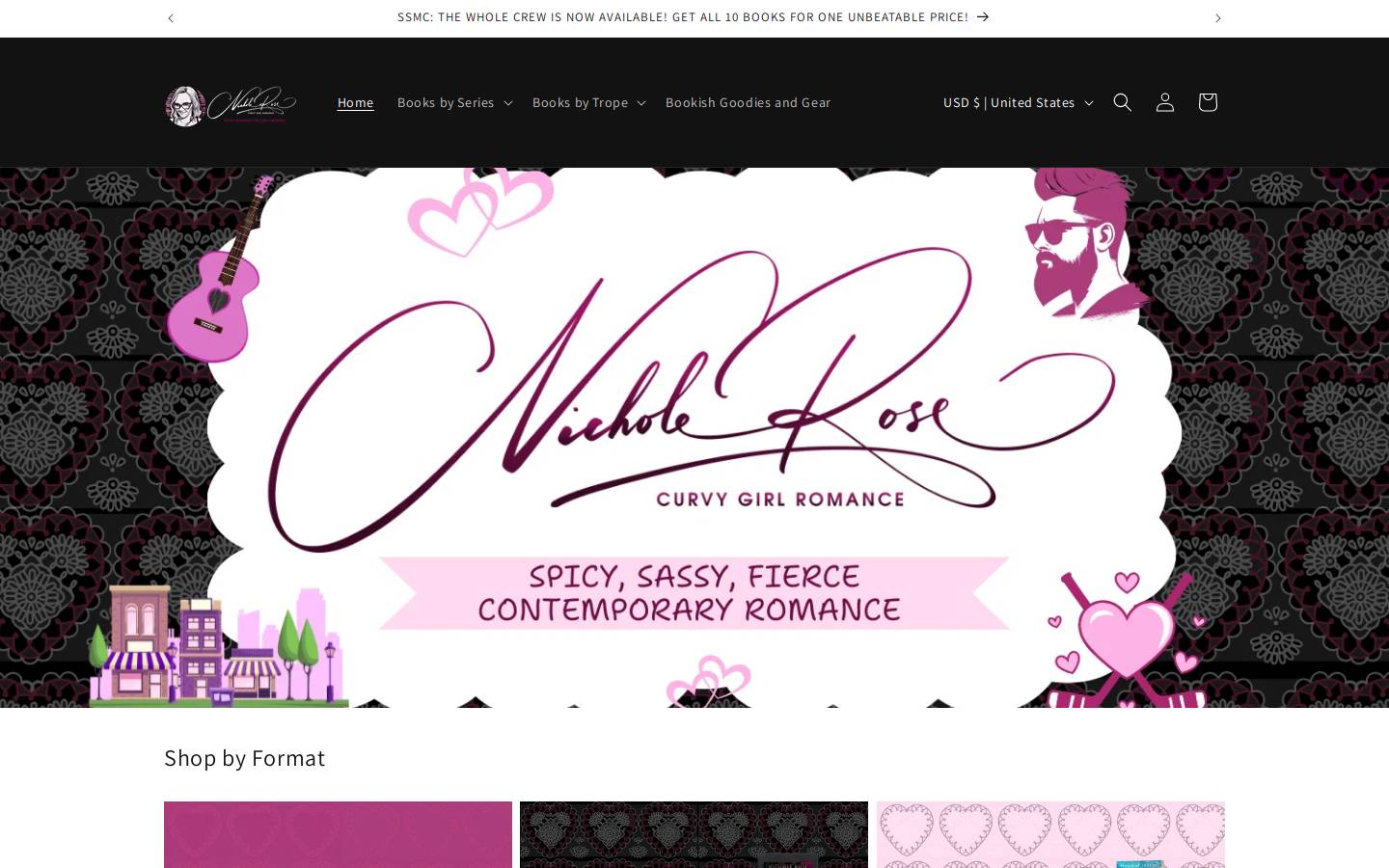 nicholerose.shop homepage screenshot