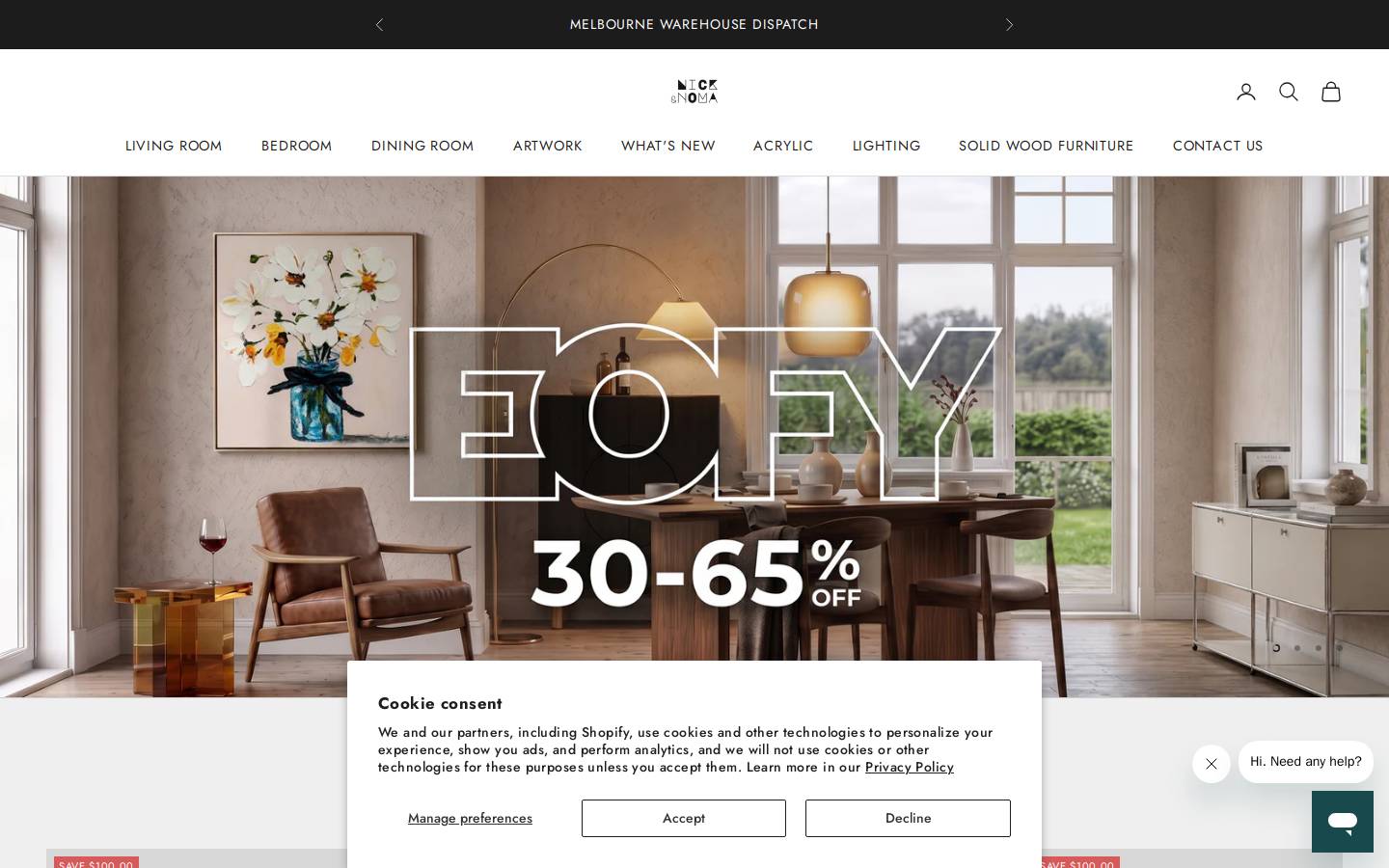 nickandnoma.com.au homepage screenshot