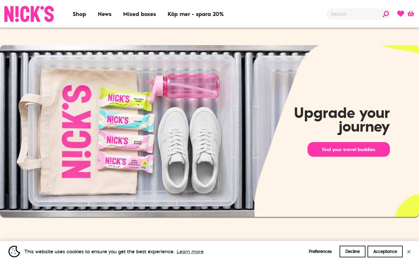 Nicks homepage screenshot