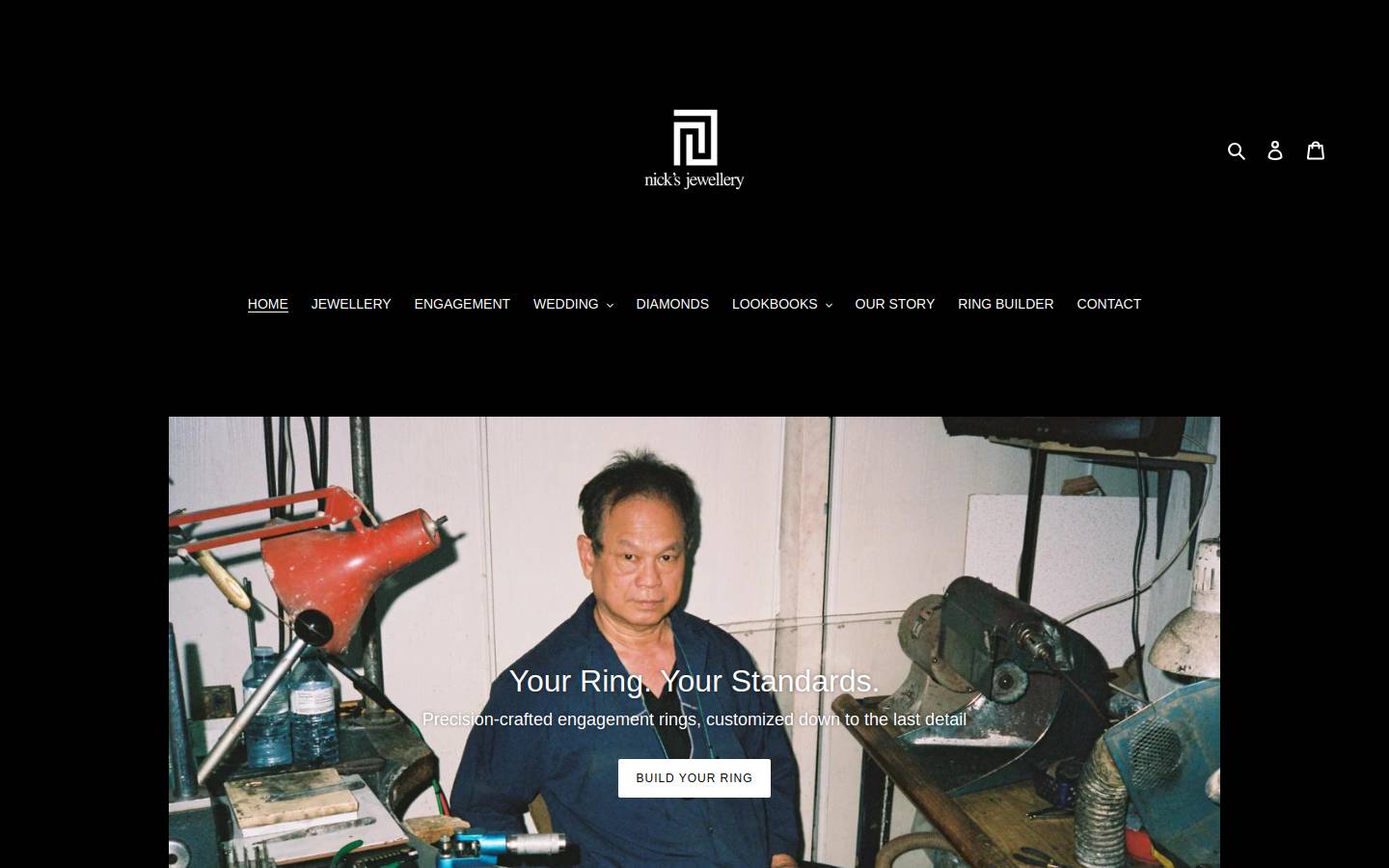 nicksjewellery.com homepage screenshot