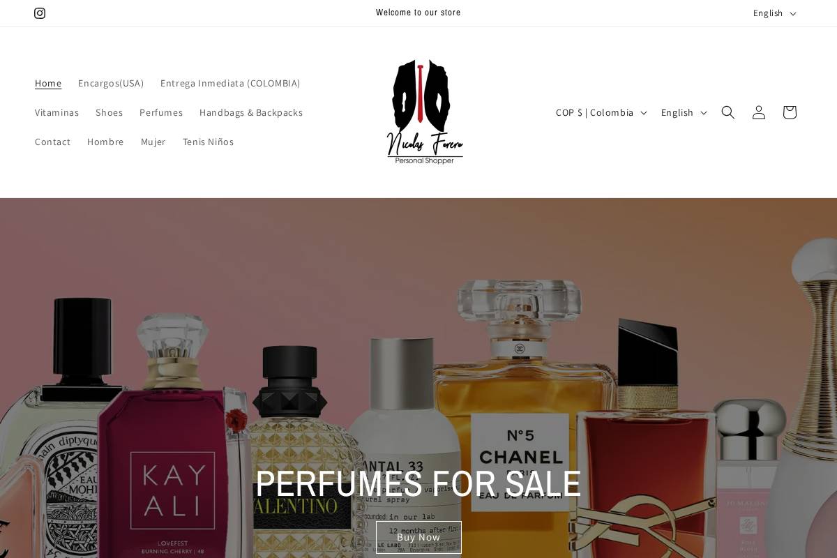 nicolasforeroshopper.com homepage screenshot