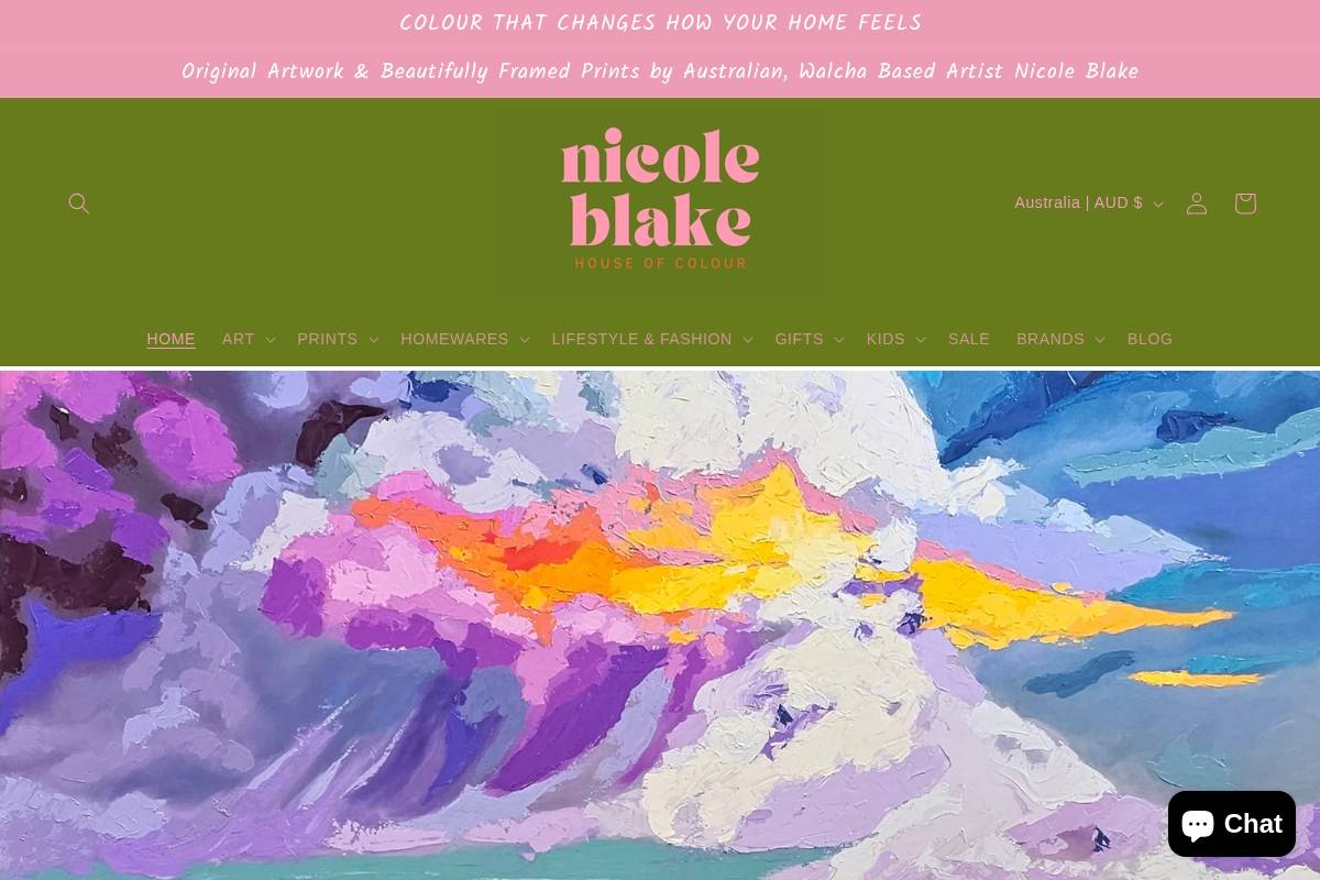 nicoleblakehouseofcolour.com homepage screenshot