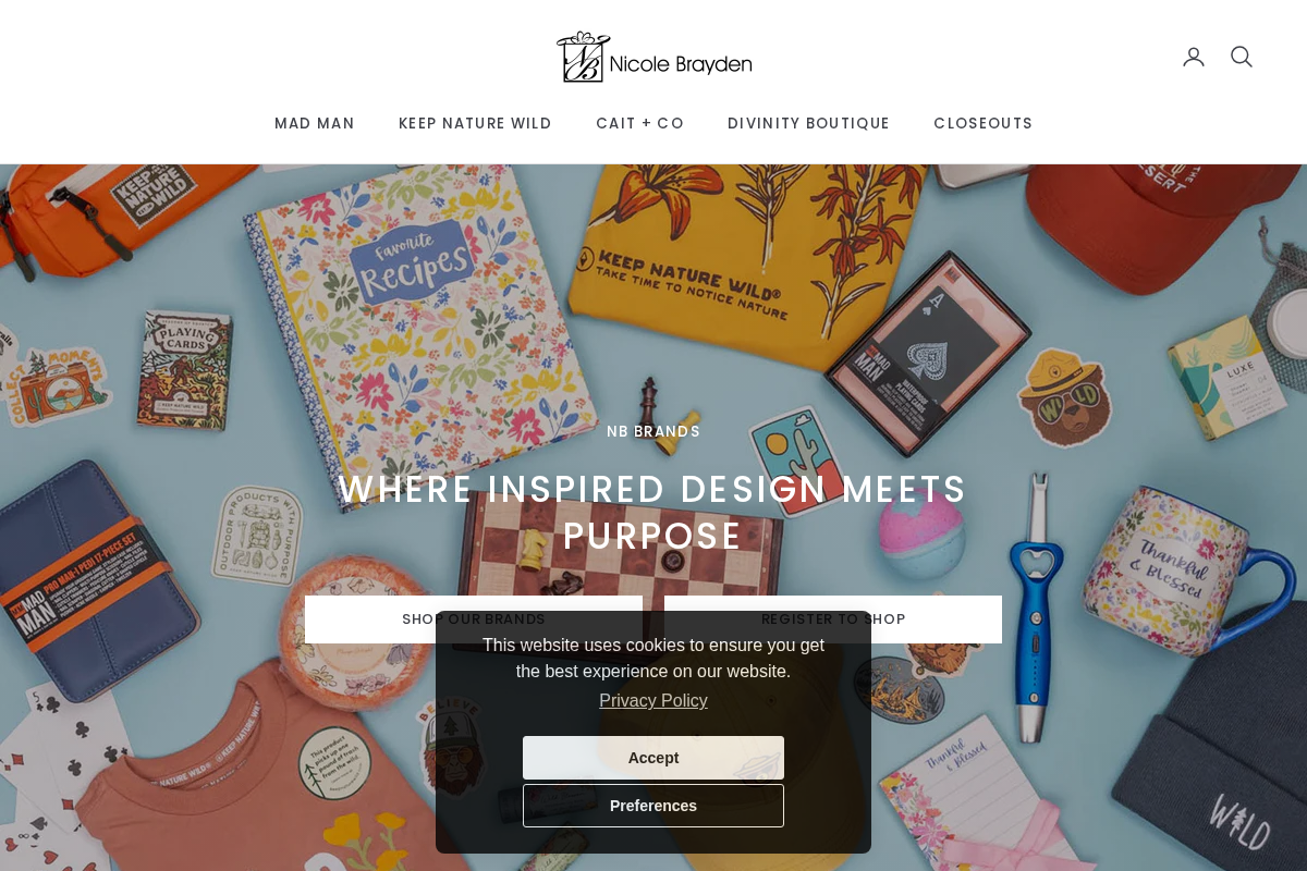 NB Brands LLC homepage screenshot