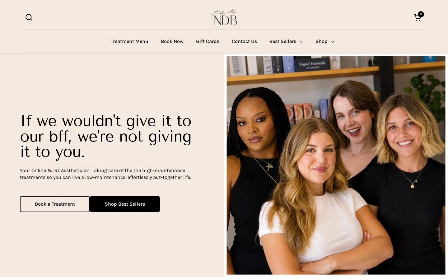 nicoledemi.com homepage screenshot