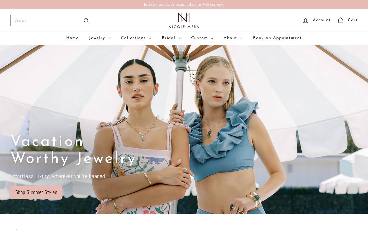 nicolemera.com homepage screenshot