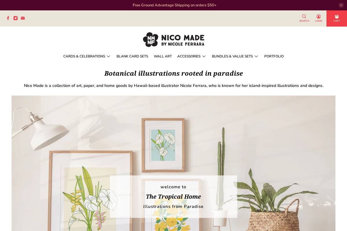 nicomade.com homepage screenshot