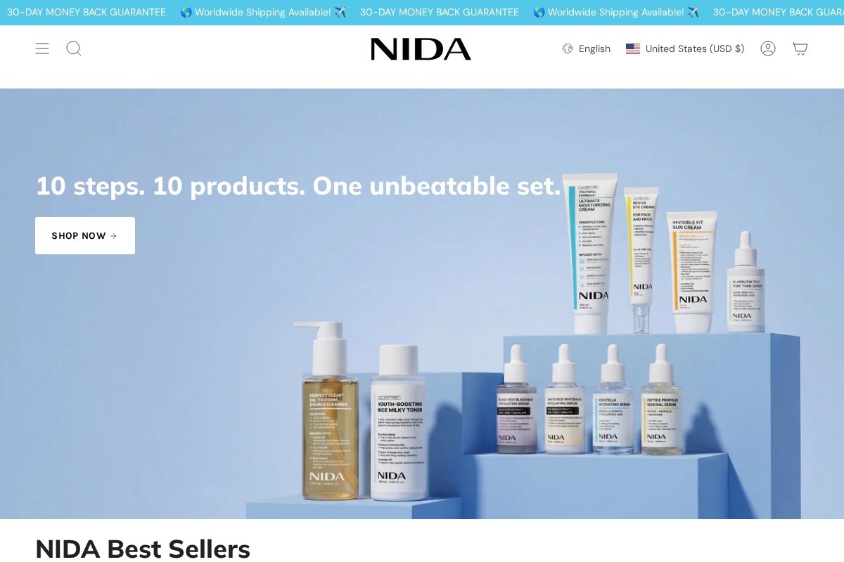 NIDA homepage screenshot