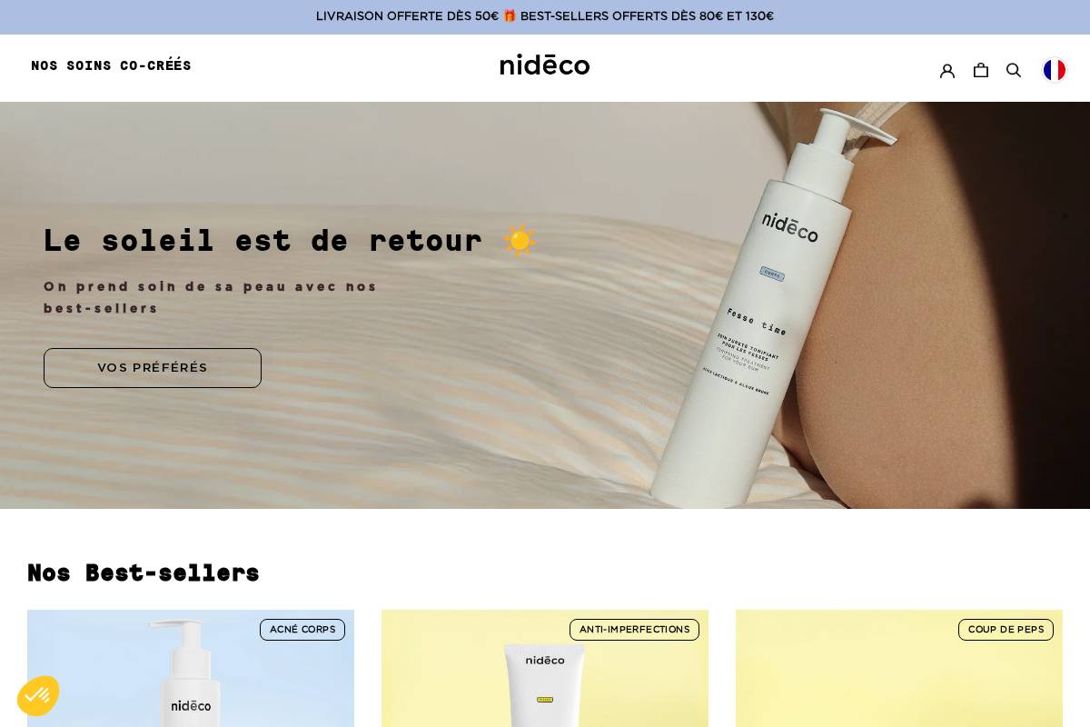 nideco.fr homepage screenshot