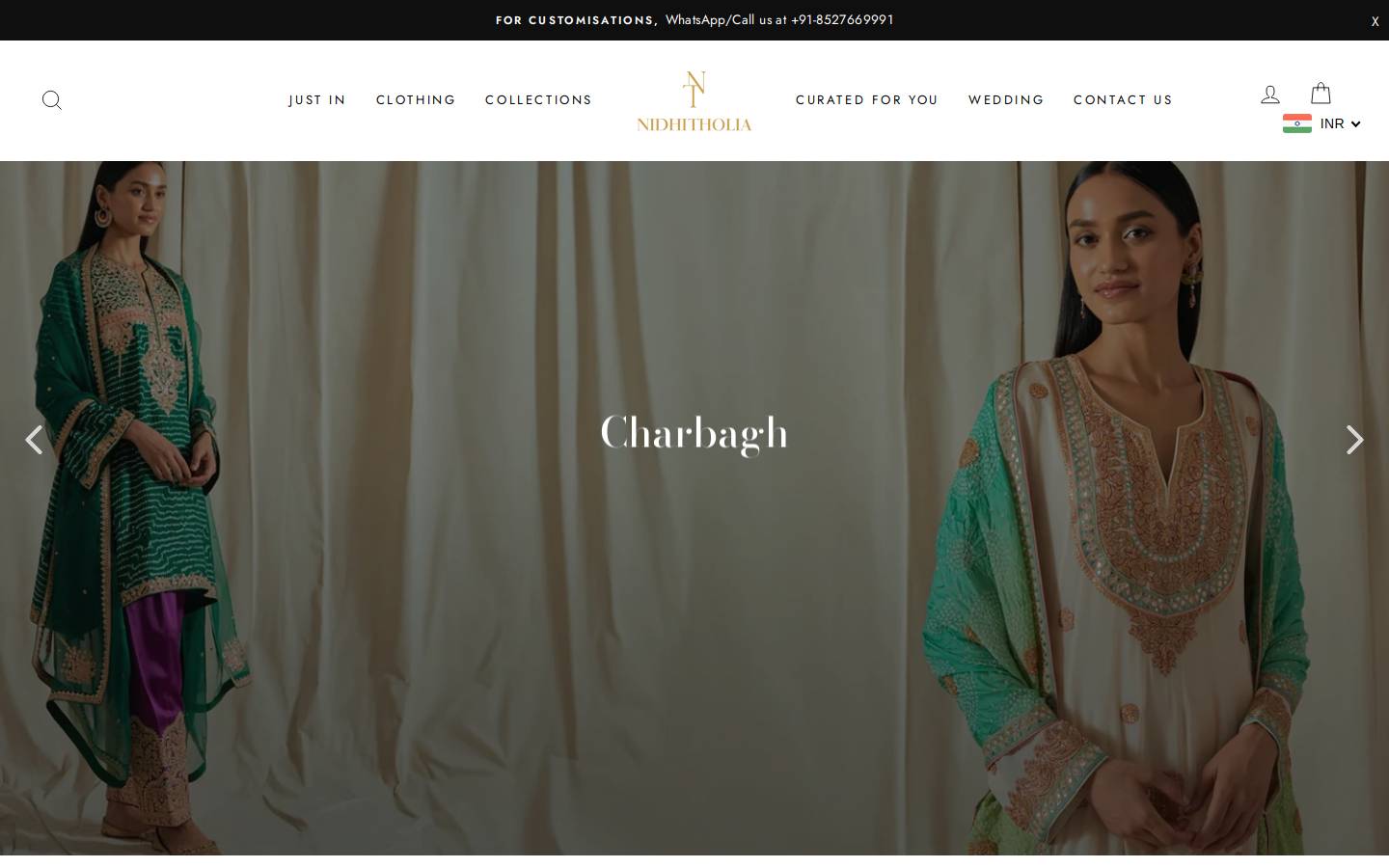 nidhitholia.com homepage screenshot