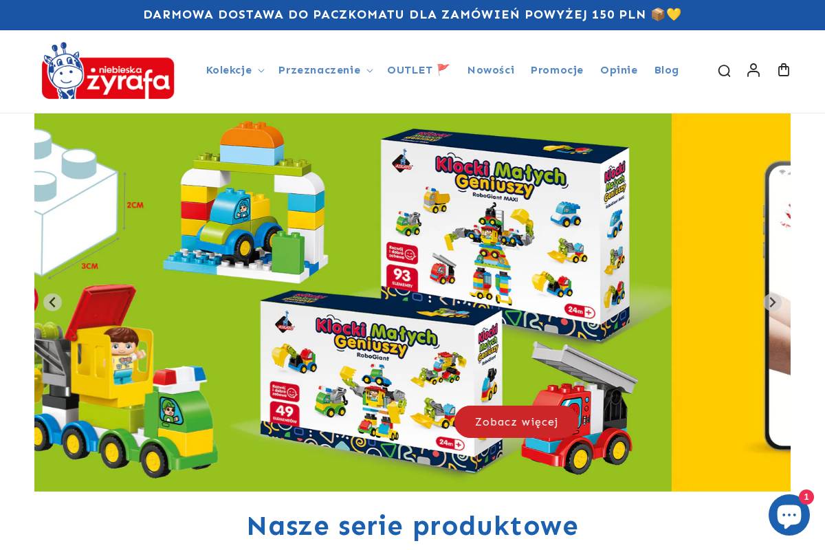 niebieskazyrafa.pl homepage screenshot
