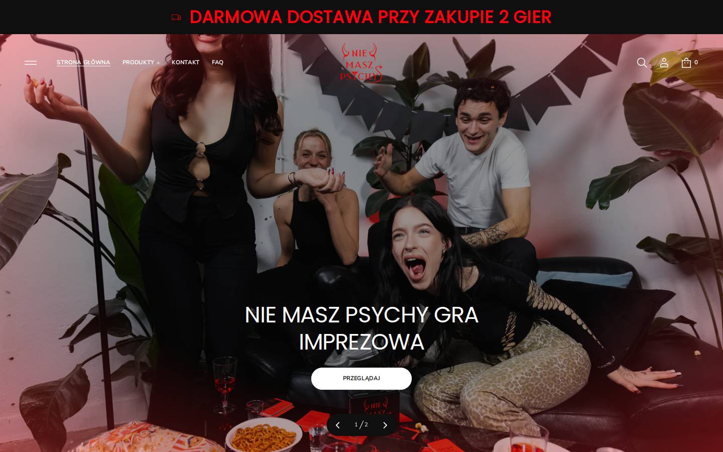 niemaszpsychy.com homepage screenshot