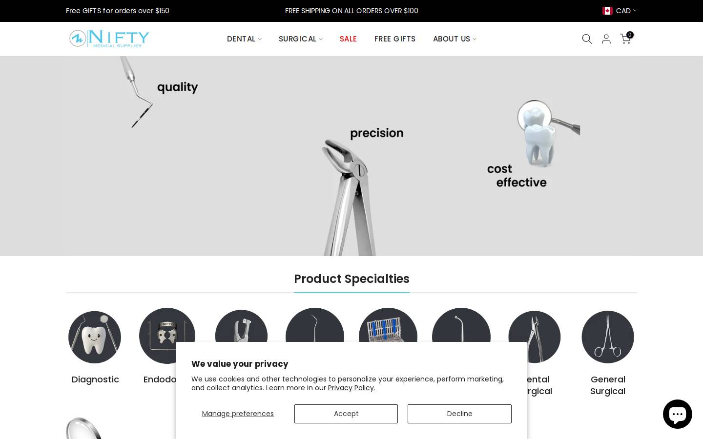 niftydental.com homepage screenshot