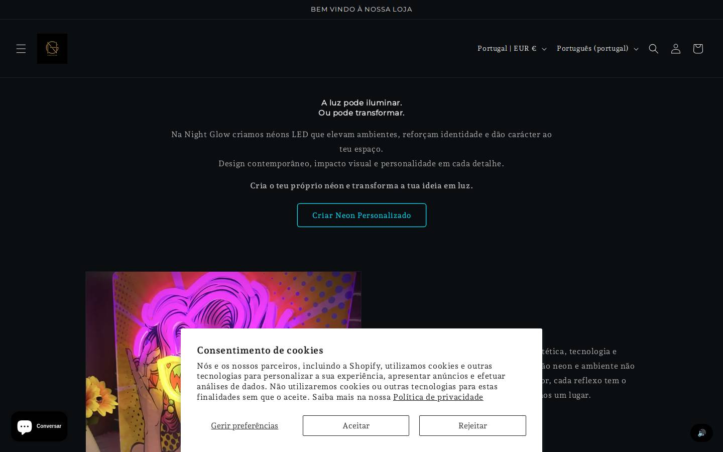 night-glow.com homepage screenshot