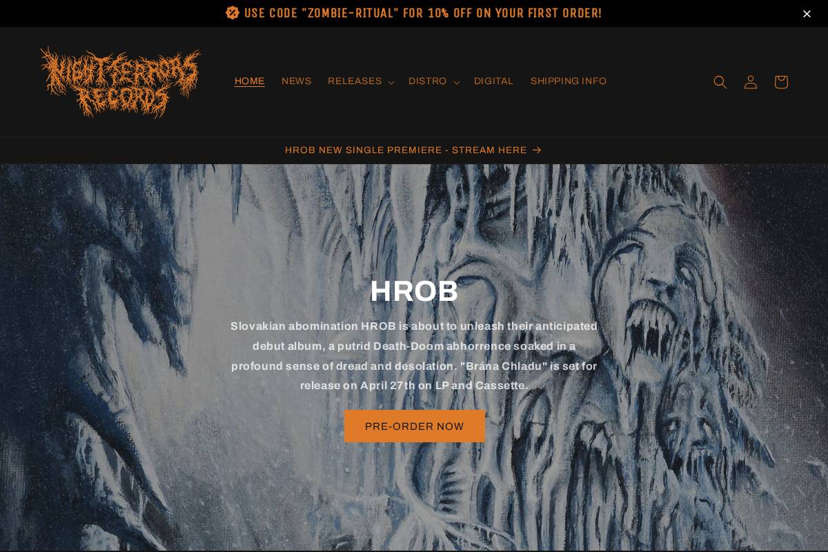 night-terrors-records.net homepage screenshot