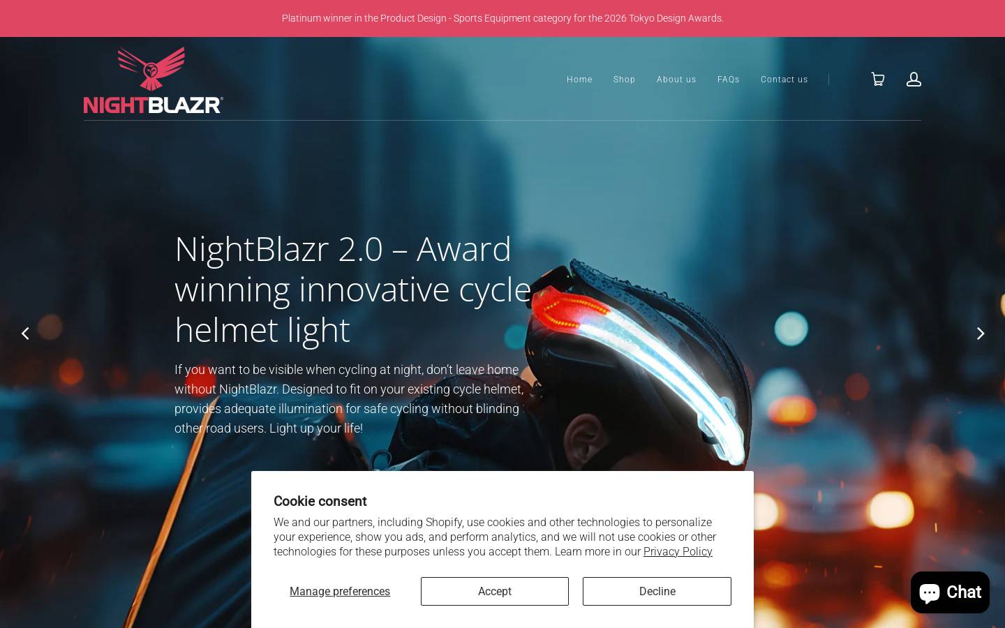 nightblazr.com homepage screenshot