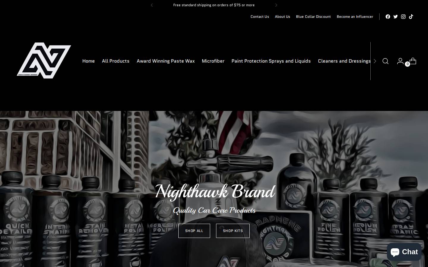 nighthawkbrandusa.com homepage screenshot