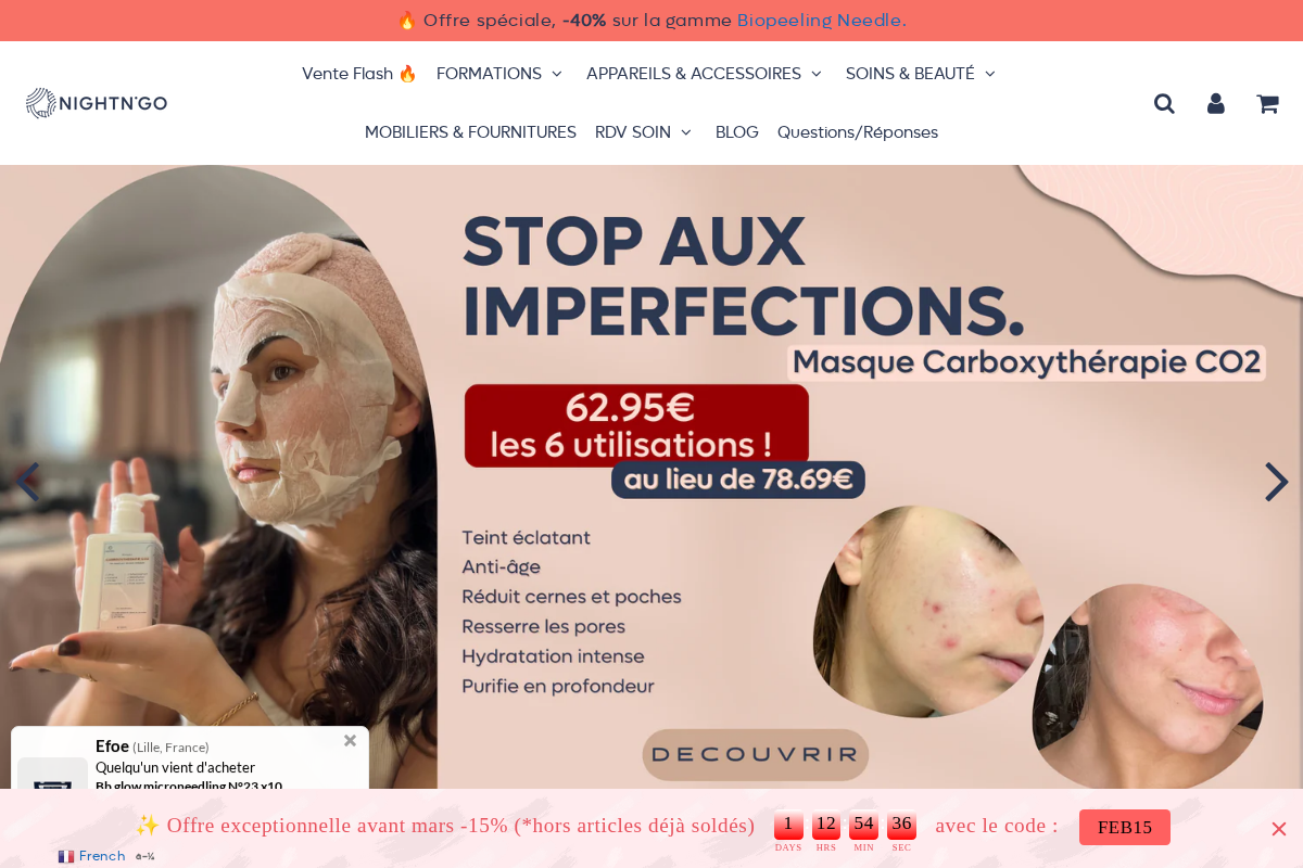 NIGHTN°GO homepage screenshot