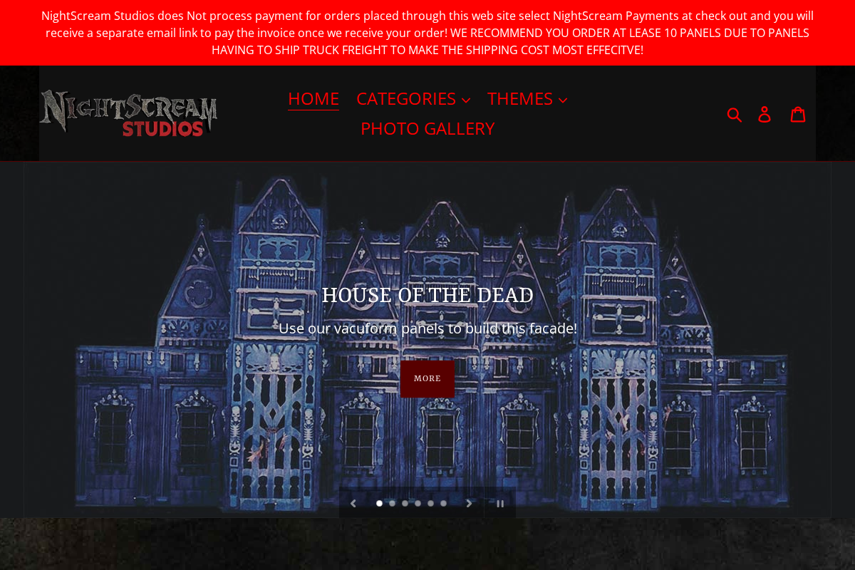 NightScream Studios homepage screenshot
