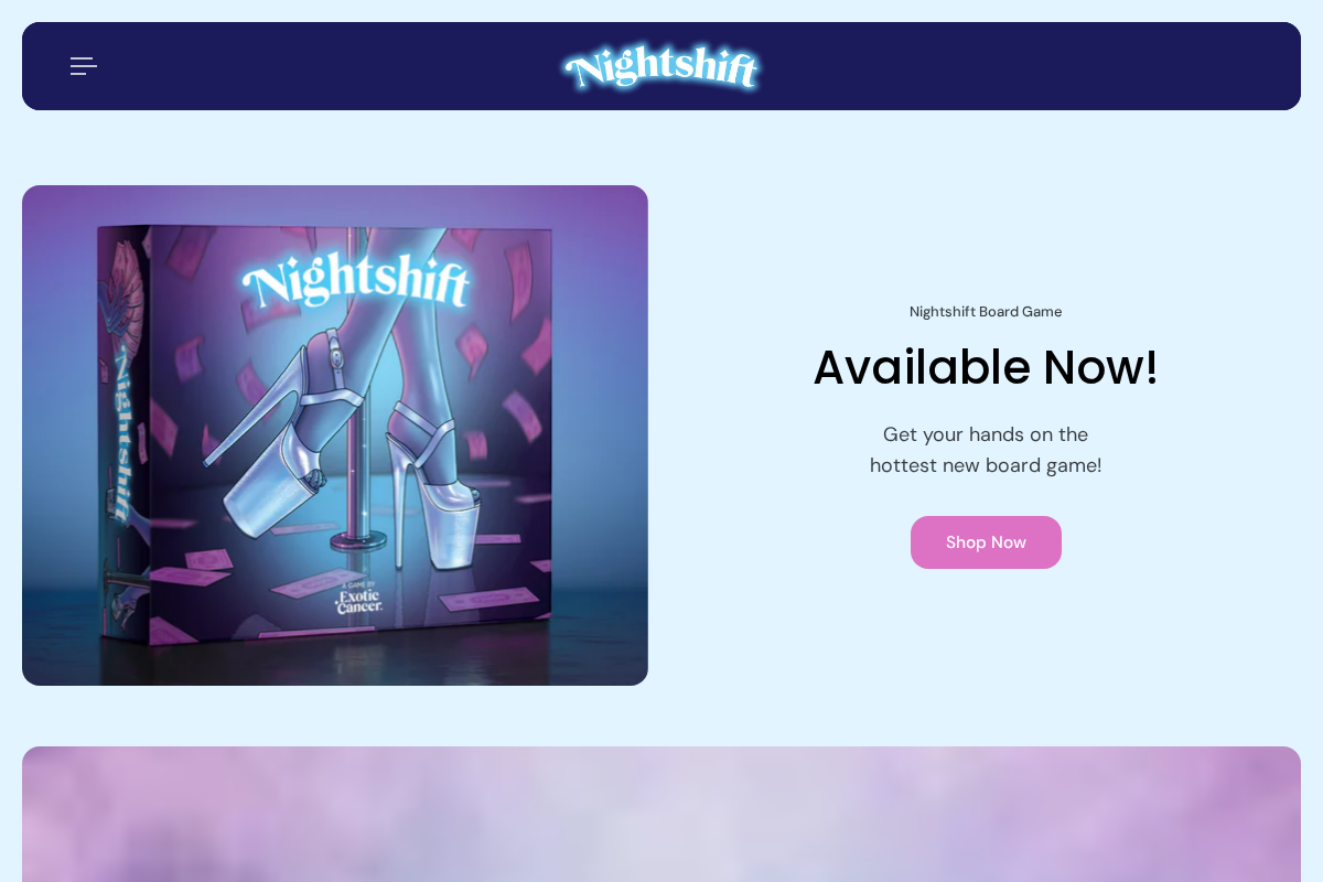 nightshiftgame.com homepage screenshot