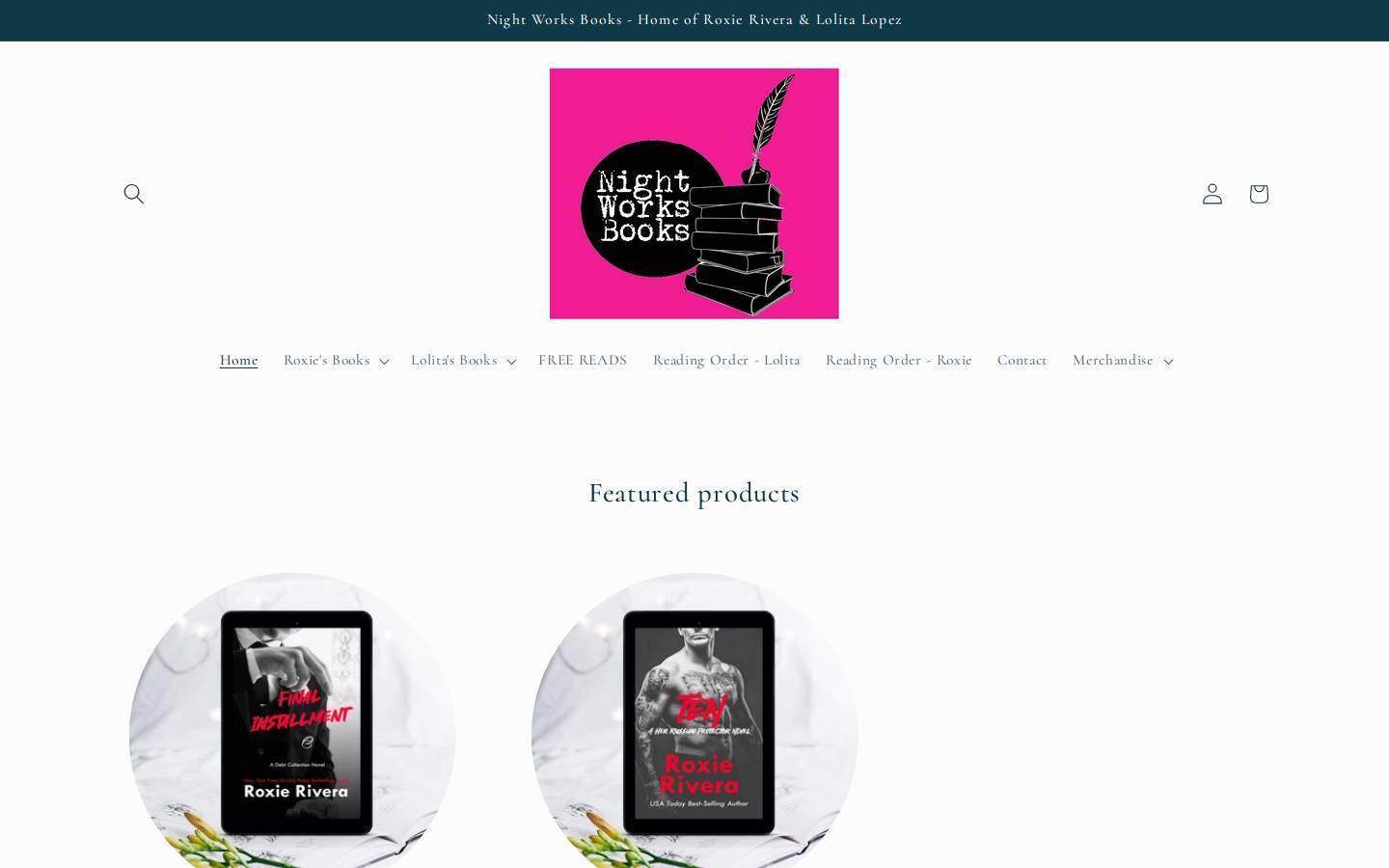nightworksbooks.com homepage screenshot