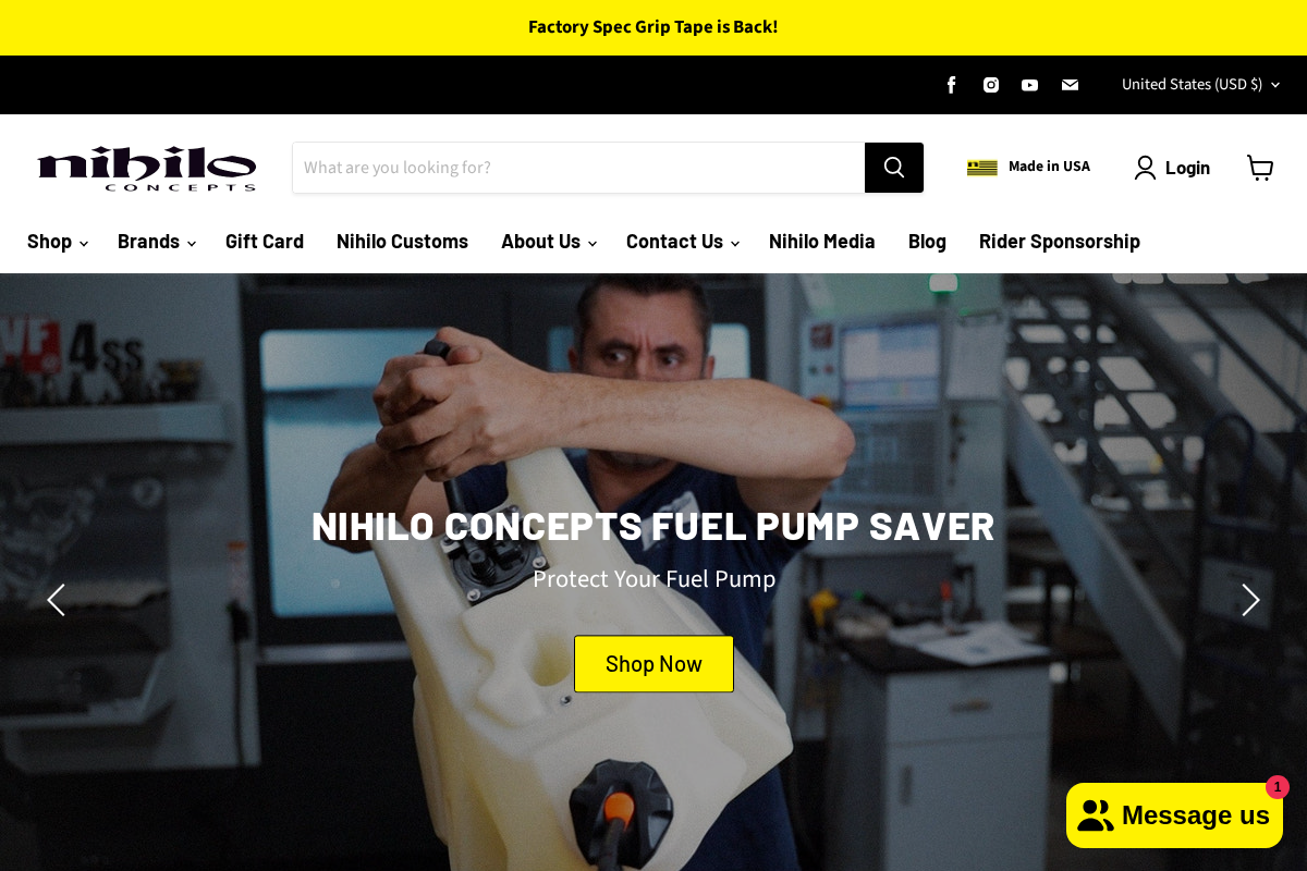 Nihilo Concepts homepage screenshot