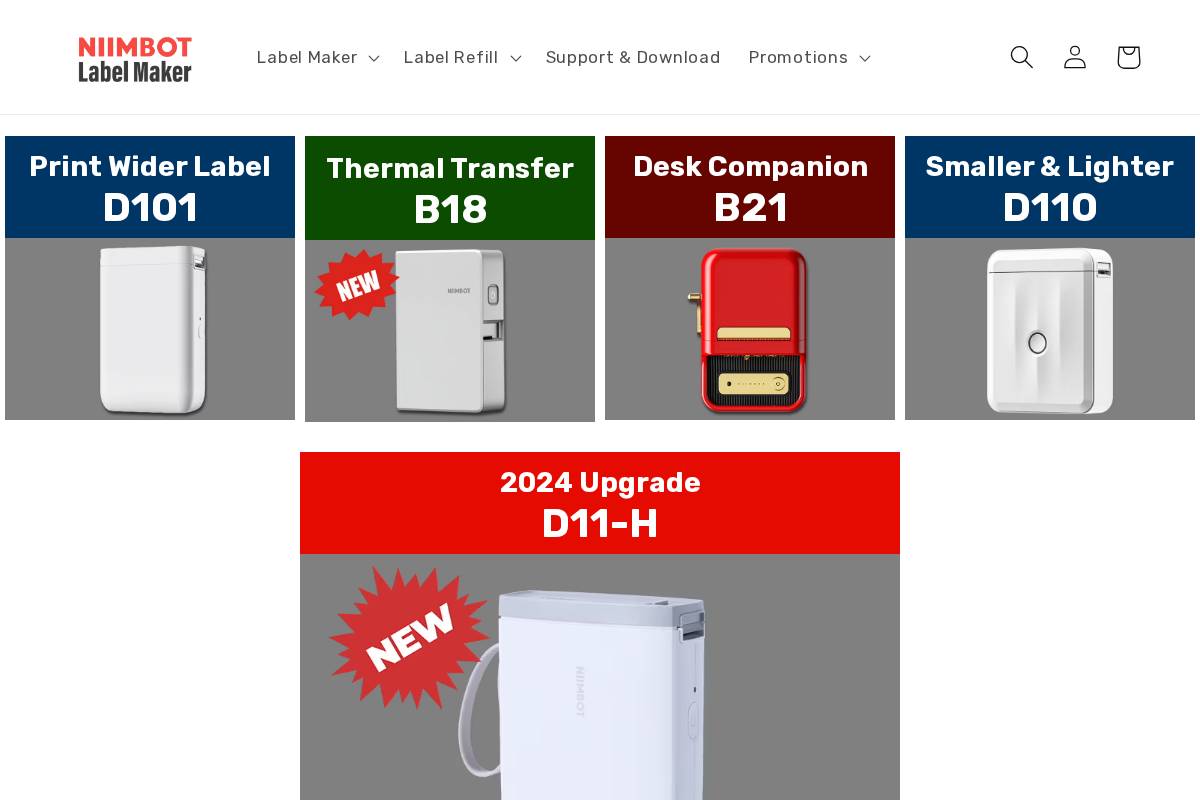 NiimbotLabel homepage screenshot