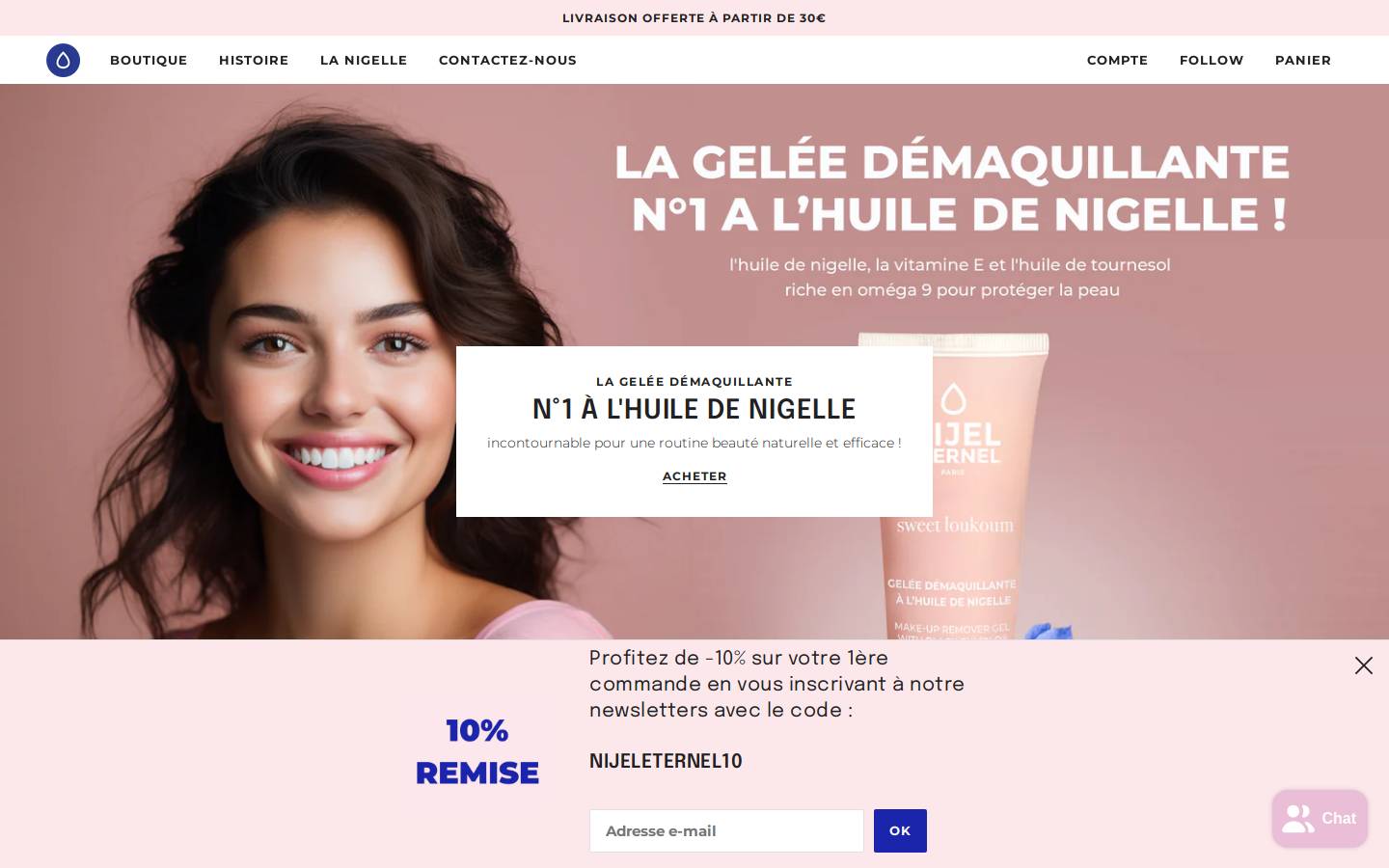nijeleternel.com homepage screenshot