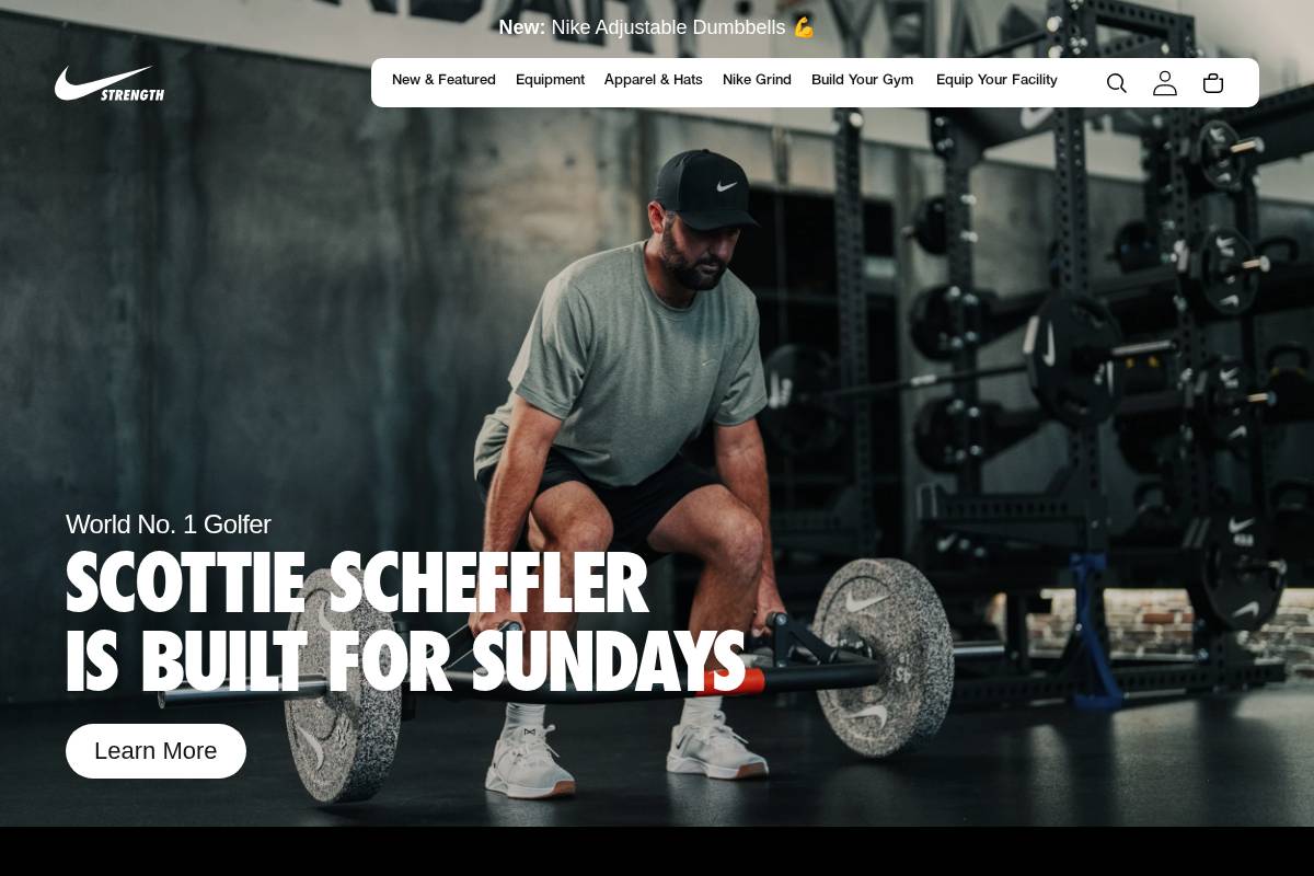 nikestrength.com homepage screenshot