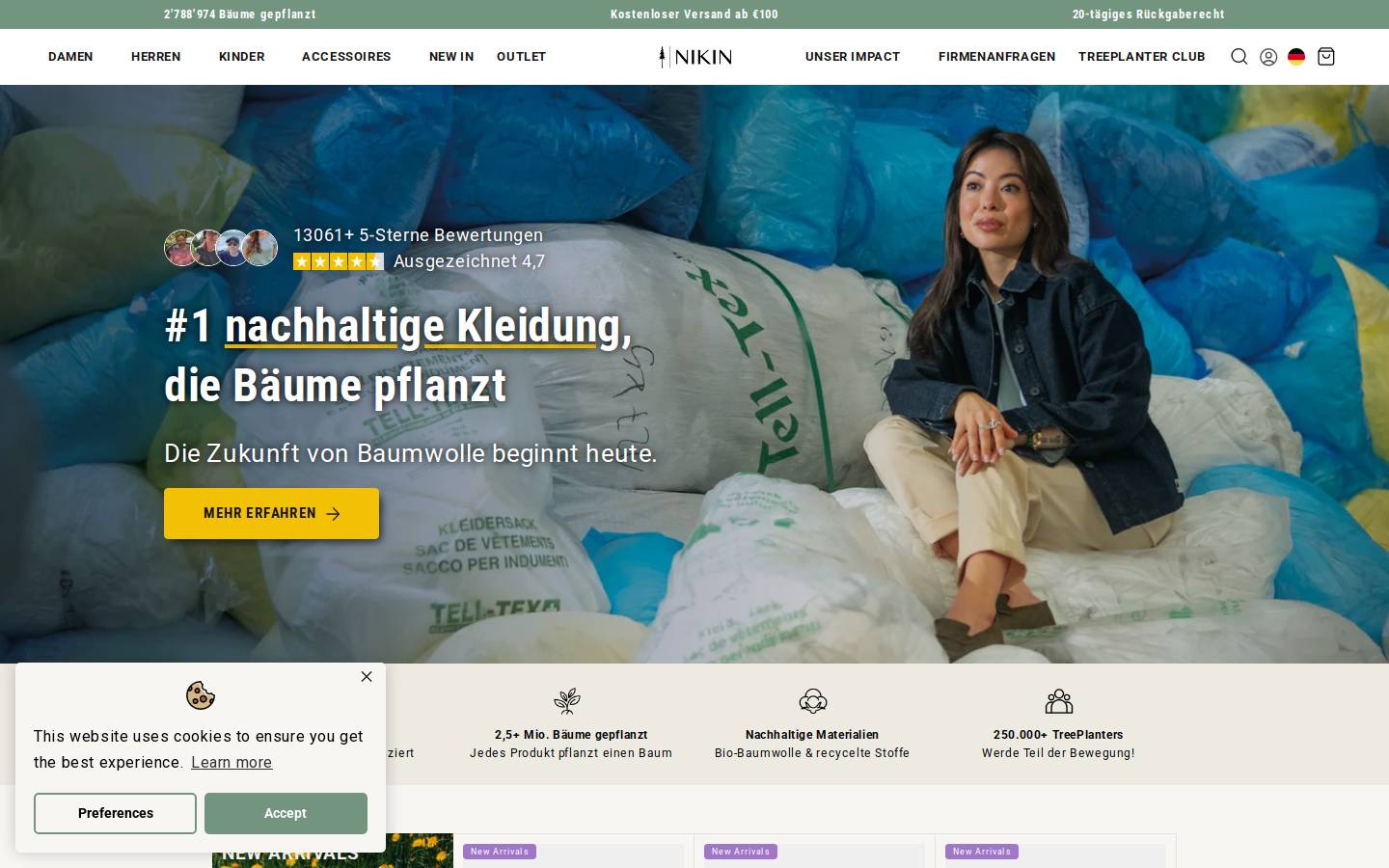 nikin.at homepage screenshot