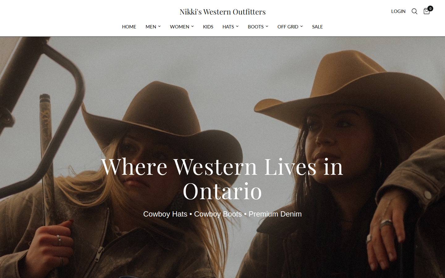 nikkiswesternoutfitter.com homepage screenshot
