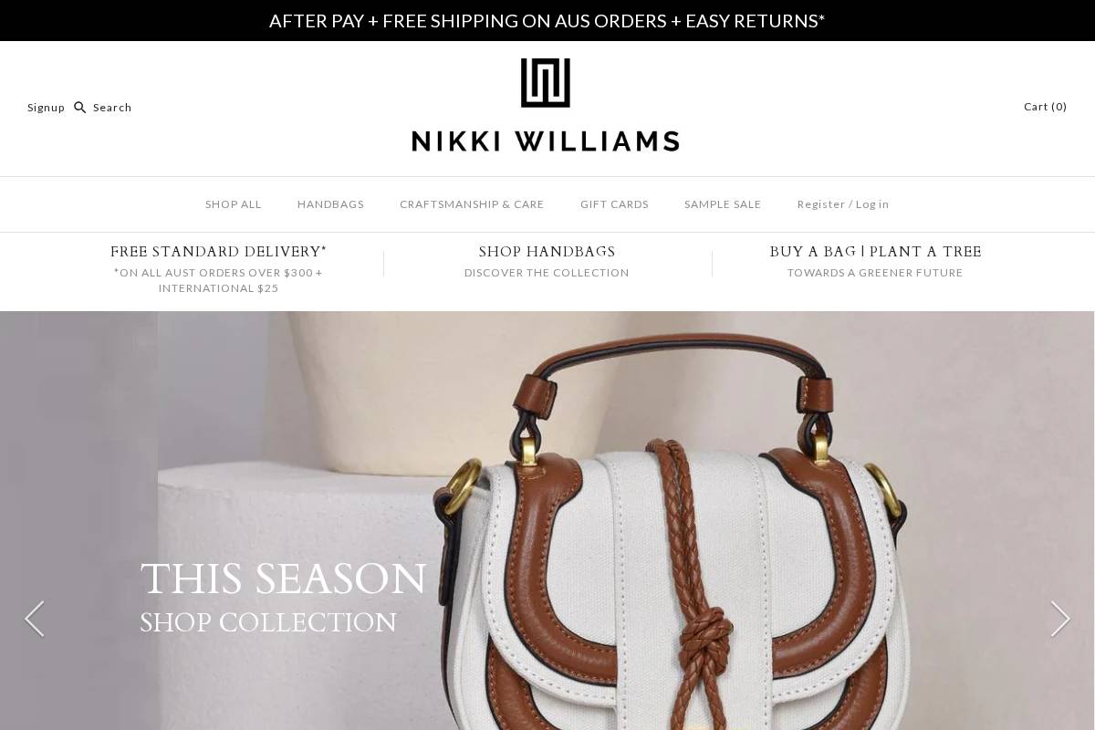 nikkiwilliams.com homepage screenshot