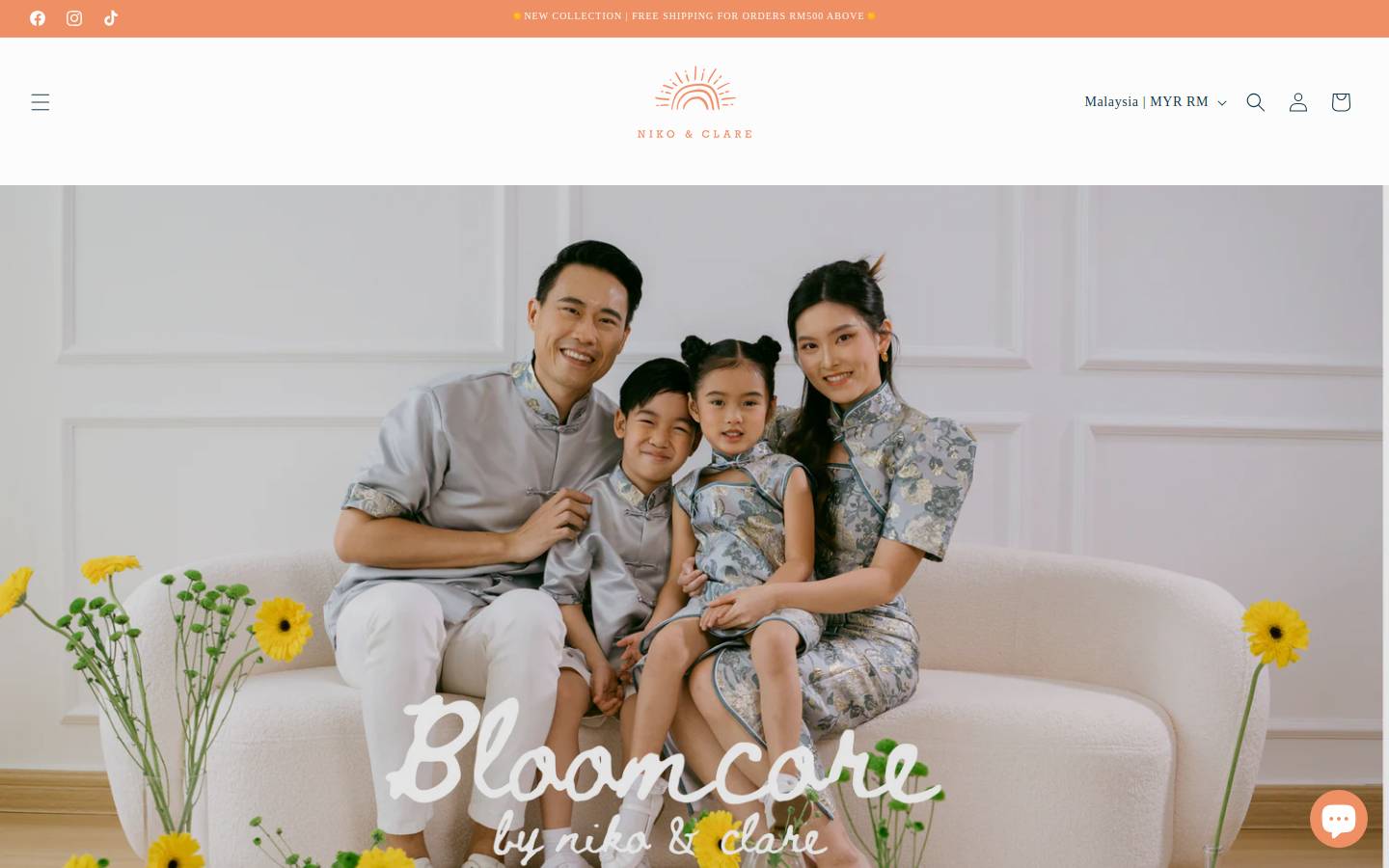 nikoandclare.com homepage screenshot