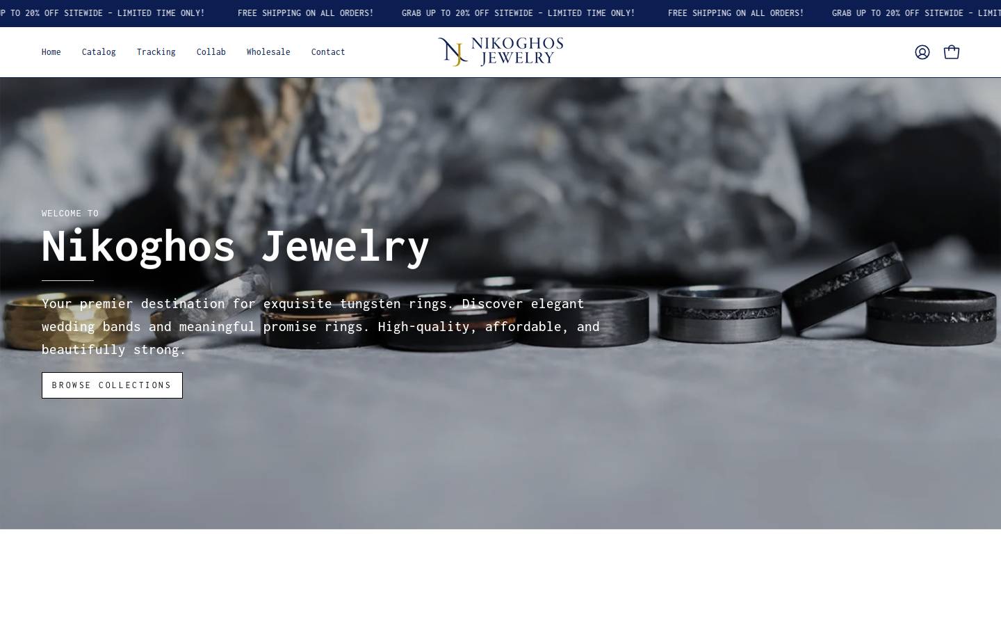 nikoghos.com homepage screenshot