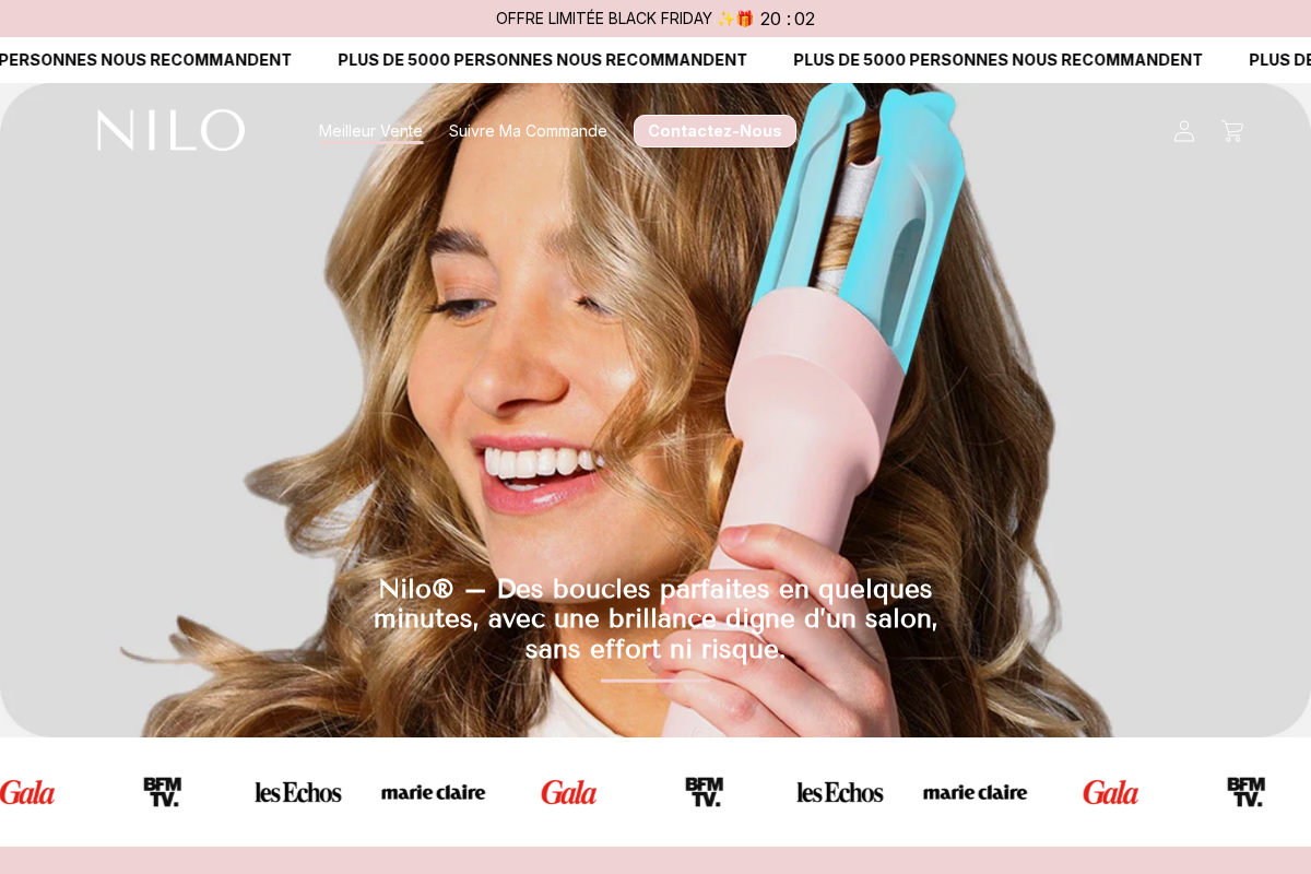 nilocare.fr homepage screenshot