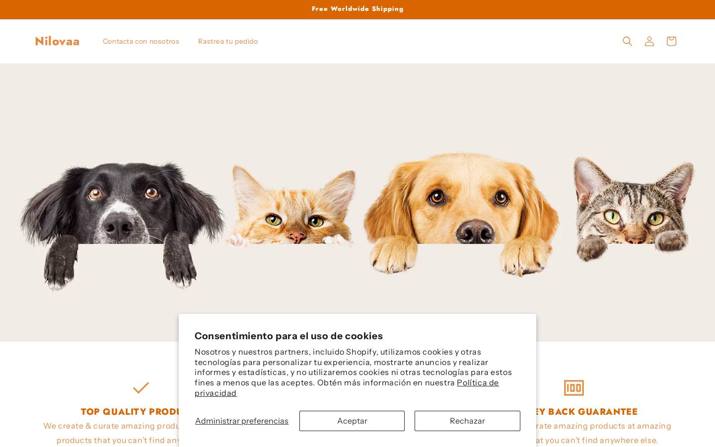 nilovaa.com homepage screenshot