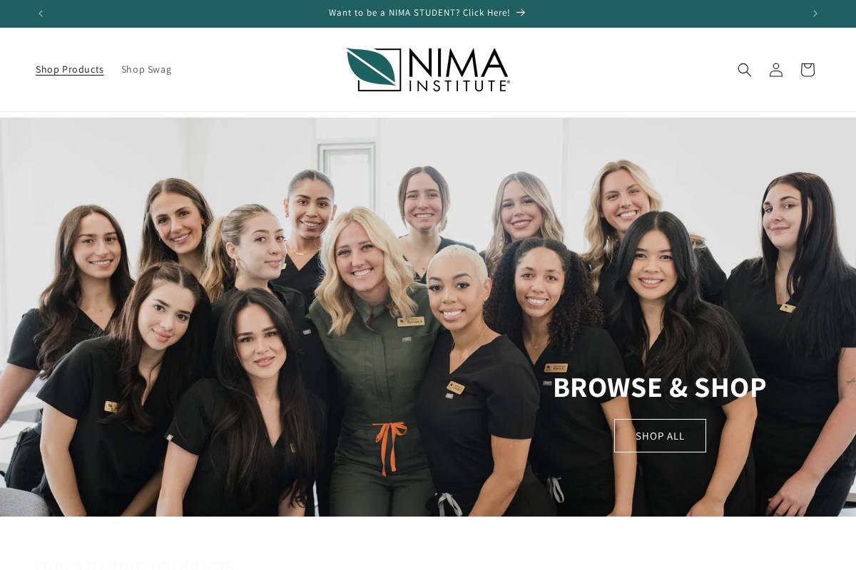 nimastore.shop homepage screenshot