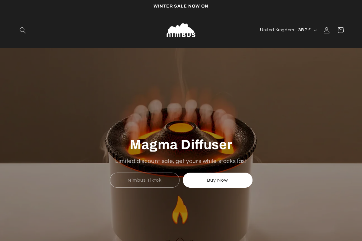Nimbus homepage screenshot